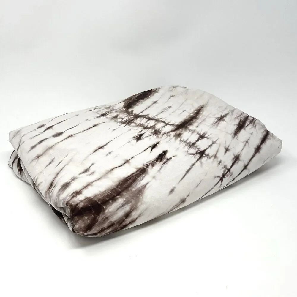 Pottery Barn PB Teen Brown White Tie Dye Cotton Duvet Cover Twin Single Dorm